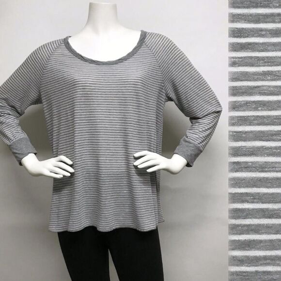 JAMES PERSE Raglan STRIPED T Shirt Top L 3 Chest42 - Picture 2 of 8